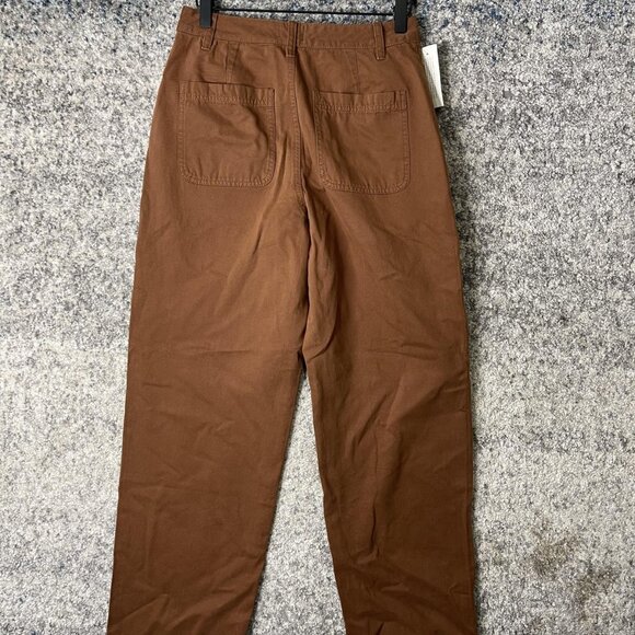 Sun-deh Pants Womens 4 Brown Jaden Epicurean Organic Cotton Straight Leg Casual - Picture 6 of 9